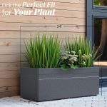 YUCCABE ITALIA FOXB GT 24 INCH Rectangle Pots for Plants Highly Durable Polymers Lightweight Indoor Outdoor Flower Pot Gamla Tree Planter Container Planters for Living Room, Balcony Garden - Image 2
