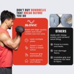 Slovic Dumbbell Set 20 KG (10 KG x 2) | Hexa Dumbbells Set for Home Workout | 20 KG Dumbbells Pair for Exercise | Gym Equipment for Home Workout | Anti Skid Rubber Dumbbells - Image 4