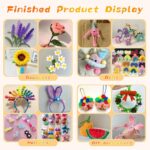 Pipe Cleaners 100Pcs Chenille Stems Pipe Cleaners Craft, Creative Craft Material, Crafting Supplies for Festivals Flower Making, DIY Home Decorations