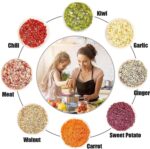 Push Chopper for Kitchen Use 6 Blade Manual Vegetable Cutter Hand Press Food Chopper for Onion Garlic Tomato Potato Ginger Salad Fruit Kitchen Tools (800 ML) - Image 6
