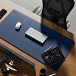 V-CUBE DESIGNS Premium Vegan Leather Desk Mat 90X45cm 2.4mm Thick&Padded|Laptop Mat/Extended Mouse Pad/Stitched, Reversible, Sturdy Deskspread with High Tear/Peel Strength|Anti-Slip,Splash-Proof|Blue - Image 5