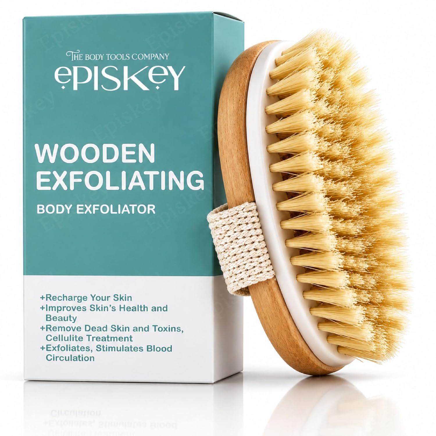 8171wXCDGL._SL1500_.jpg Episkey Dry Skin Body Brush Improves Skin's Health and Beauty With Natural Bristle | Remove Dead Skin and Toxins, Cellulite Treatment, Exfoliates, Stimulates Blood Circulation (WOODN_BATH) - Image 1