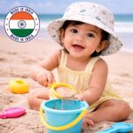 Baby Eli Premium Cotton Summer Bucket Hat – Breathable Wide Brim Sun Cap for Infants & Toddlers (6-24 Months), Soft Sun Protection Beach Hat for Boys & Girls White - Image 8