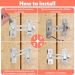 Stainless Steel Flip Latch Door Lock Sliding Barn Door Lock, Safety Gate Latch for Garden, Bathroom, Garage, Coop, Closet, Cabinet & Window – Heavy Duty Bolt Lock Hardware - Image 5