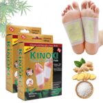Kinoki Golden Herbal Foot Pads, Overnight Foot Patch with Ginger Salt Bamboo Vinegar Powder, Adhesive Sole Pads for Relaxation Sleep & Foot Comfort, Pack of 20