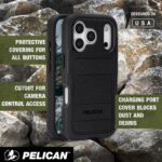 Pelican Voyager iPhone 17 Pro Case - Compatible with MagSafe - Black | Rugged Phone Case with 24ft Military-Grade Drop Protection - Heavy Duty Phone Cover with Belt Clip Holster for iPhone 17 Pro - Image 5