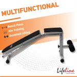 Life Line LB 311 Adjustable Gym Bench for Home | 8-Levels Flat, Incline & Decline Workout Bench with Leg Support | Full Body Strength Training Bench Press for Home Gym | Free Installation Assistance - Image 4