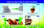 Techhark® Plant Self-Watering Spikes, 12-Pack, Morden Automatic Drip Irrigation System for Indoor and Outdoor Plants, Green-(Polypropylene) - Image 3