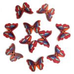 Wooden Butterfly Shape Buttons 2 Hole Sewing Buttons for Fashion/Replacement/Decorative/Jackets/Kurtis and Also Used DIY Art and Craft item (711 - Wooden RED BLU BUTTERFLY Buttons 24 pcs) - Image 4