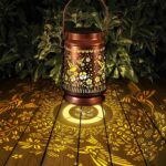 Solar Lanterns Outdoor Waterproof Gifts for Women Grandma Gifts for Mom Hummingbird Garden Decor Solar Hanging Lantern Metal for Patio Yard Festival Pathway Landscape (Hummingbird, 1) - Image 7