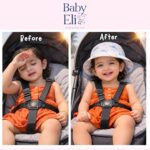 Baby Eli Premium Cotton Summer Bucket Hat – Breathable Wide Brim Sun Cap for Infants & Toddlers (6-24 Months), Soft Sun Protection Beach Hat for Boys & Girls White - Image 6