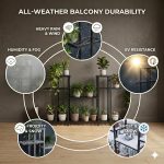 IRON LANDS OAK 2 Step 40 inch Spectacular 3.3 Feet Heavy Duty Metal Rust-Free Perfect Plant Stands Display Rack Indoor & Outdoor for Your Home Balcony Hotel and Garden Decor (Black) - Image 6