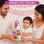 TOYZTREND Plastic Baby Kids Teddy Stacking Ring Jumbo Stack Up Educational Toy Assorted color Rings Tower Construction Toys - Image 7