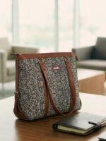 ZOUK Office Bag | Stylish Bags for Office Use | Laptop Bag 15.6 inch | Stylish Tote for Office Use | Purse for Women | Vegan Leather Handbag | Daily & Travel Use | - Image 9