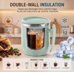 MAGIC SPOON Stainless Steel Travel Coffee Mug with Sipper Lid & Handle, Insulated Tea Cup, BPA-Free Double Wall Tumbler for Hot-Cold Beverages, Office, Home, Car- PISTA-BROWN, (Combo Pack (300ml X 2)) - Image 6