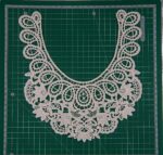 White,Vintage Dyeable Hand Crafted Embroidered Rayon Neck Lace Patch | material for Lace Jewelry,Scrap Book,Suits,Shirts,Dresses Qty 1 piece ,Used As Trims,Borders,Designer Embroidery Patch,Applique,Sewing Supplies,DIY Art & Craft . - Image 3