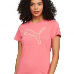 Puma Women's Sporty Graphic T-Shirt 6 | 100% Cotton Regular Fit T-Shirt with Bold Puma Cat Print for Women | Soft & Breathable Crew Neck Tee for Sporty Looks, Travel & Everyday Street Style