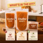 Cheffin' Shahi Paneer Masala, 285g | Chef Curated Gourmet Cooking Kit | Cooks 150-200g Paneer | Ready in 10 Min | 100% Natural, No Preservatives | Just Add Fresh Paneer |Serves 2-3 - Image 3