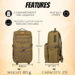 F Gear Grecale 25L, Camping Travel Hiking Tourist Outdoor Trekking Bag|Molle Rucksack Backpack|Multipurpose Bag|Hidden & Access Pocket|Padded Back&Shoulder Straps|Lightweight Backpack|Unisex - Image 2