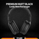 Blaupunkt BH31 AudioX Bluetooth Wireless Over Ear Headphones I 40MM Drivers I HD Sound I Soft PU Headband I Media & Volume Control with Built in Mic I TurboVolt Fast Charging I AUX Port (Black) - Image 8