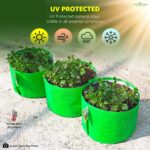Anandi Green's HDPE UV-Protected 260 GSM Round Green Colour Plant Bags Suitable for Terrace and Vegetable Gardening 9X6 Inch Pack of 10 - Image 6