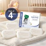 Mother Sparsh Natural Care Baby Soap-75g x 4 | BUY 3 GET 1 FREE | Soap for Babies with Chamomile, Shea Butter & Coconut Oil | Gently Cleanses Baby's Skin