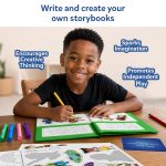 Skillmatics Storybook Art Kit - Create Adventure Stories, DIY Craft & Writing Kit with 300+ Stickers, Scrapbooking & Journal Activity, Gifts for Kids Ages 5, 6, 7, 8, 9, 10 | Create Adventure Stories, Scrapbooking & Journal Activity, Screen-Free Fun, Gifts for Kids Ages 5–10 - Image 3