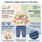 Krishn Creations Kids Clothes for Boys | Printed Cotton Full Sleeves Sweatshirt and Denim Pants Clothing Set | Casual Baby Boy Dress - Image 4