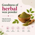 4 in 1 Herbal Bikini Wax Powder Instant Bikini Line Hair Removal Made For Sensitive Skin Painless Bikini Wax Powder No Heat No Strips 20 Times Bikini Wax Pack Best For Private Area 80g (Bikini Wax) - Image 3