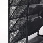 Mesh Wall File Organiser, 6-Tier Document Holder, Black Metal Office Storage Rack, 13.5 X 5 X 17 cm - Image 3