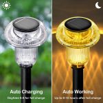 Solar Mushroom Lights Outdoor Waterproof Lighting for Garden Fence Frond Yard Driveway Walkway Pathway Patio Lawn Sidewalk Landscape (Warm White, 8 Pack) - Image 3