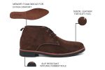 ARAMISH Men's Suede Leather Lace-Up Formal Ankle Chukka Boots - Image 5