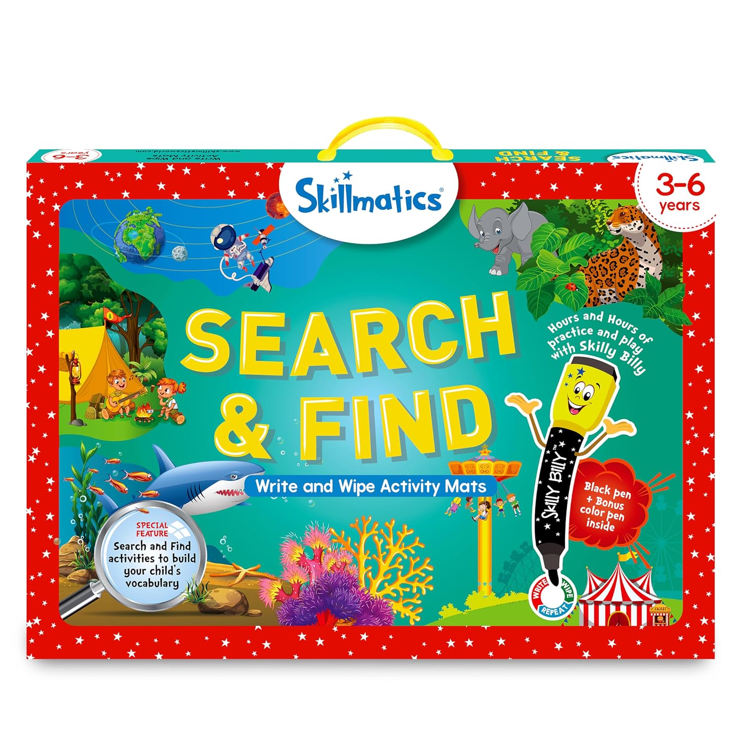 81GHjAnXECL._SL1500_.jpg Skillmatics Search and Find Educational Activity - Reusable Preschool Learning Games, Perfect for Toddlers & Kids Who Love Toys, Arts & Crafts, Builds Vocabulary, Gifts for Ages 3, 4, 5, 6 - Image 1