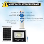 Homehop Solar Light Outdoor Home Garden 50W Waterproof Flood LED Wall Lamp | Solar Flood Light Outdoor Automatic Security for Porch, Patio, Pathway, Indoor With Remote Control (6000mAh, Cool White, ABS) - Image 3