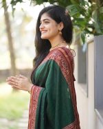Woven Kanjivaram Silk Blend, Pure Silk Saree (Mustard) - Image 4