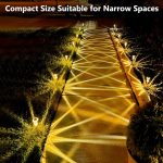 DenicMic Solar Garden Lights Outdoor Waterproof Warm White LED 15 Pack | Yard Garden Driveway Walkway Landscape Path Lights, Starburst Pattern, Acrylic Diamond-like Lampshade Stainless Steel Pole - Image 7
