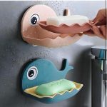 Fish Shape Soap Holder with Self-Drain Design | Soap Dish for Bathroom Sink, Kitchen & Shower | Non-Slip, Easy Clean Plastic Tray (Pack of 3) - Image 4