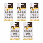 Jyoti Snap Fastener (10 Sets of Size 3 / 12mm of Brass Material in Nickel Finish) Metal Thickened, Rust Proof Sewing Buttons, Used for Leather Craft/Canvas/Jeans/Jackets/DIY Items - Pack of 5 Cards