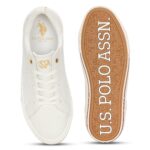 U.S. Polo ASSN. Heidi 2.0 White Sneakers Shoes with Quilting Detail - Image 7
