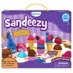 Skillmatics Sandeezy Pretend Play Ice Cream Parlour Set – Sand Playset with Moulds, Tools & Toppings, Sensory Toy for Kids, Non-Toxic, Mess-Free, Creative Indoor Activity Ages 3, 4, 5, 6, 7 | Sensory Toy with Moulds, Tools & Toppings for Kids, Non-Toxic, Indoor Activity, Screen-Free Gift for Ages 3, 4, 5, 6, 7