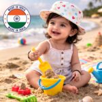 Baby Eli Premium Cotton Summer Bucket Hat – Breathable Wide Brim Sun Cap for Infants & Toddlers (6-24 Months), Soft Sun Protection Beach Hat for Boys & Girls White - Image 7