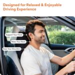 FOVERA Car Neck Rest Pillow | 2 Years Warranty | Memory Foam Neck Pillow for Car, Car Seat Head Rest Cushion for Neck & Cervical Support - Relieves Neck Pain (Medium, Black, Pack of 1) - Image 5