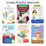 Skillmatics Flashcards for Kids – Learn About Real Things, 70 Cards on Money, Taxes & Concepts Schools Don't Teach, Practical Life Skills for Homeschool & Middle School, Gift for Tweens Ages 7-14 - Image 3