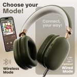 GOBOULT Fluid X Headphones Bluetooth Wireless 60H Playtime, 40mm Bass Driver,Zen ENC Mic,Type-C Charging,Gaming Mode, BTv 5.4, Made in India, Headphones Wireless with mic (Pine Green) - Image 13