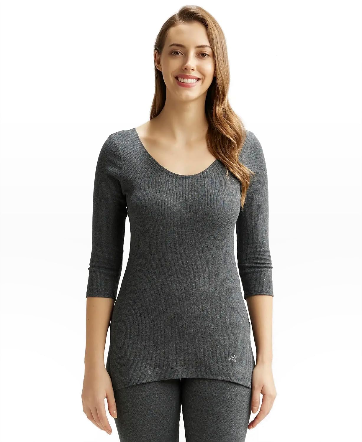 81J5gJij3PL._SL1500_.jpg Jockey Women's Super Combed Cotton Rich Three Quarter Sleeve Thermal Top with StayWarm Technology - Image 1