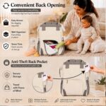 Motherly Patented Design Maternity Diaper Bag with Accessories | Waterproof Baby Travel Bag | Multi-Pocket Organizer for Newborn Essentials & Hospital Use (Envy Series) - Image 4