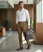 Mehrang Men's Stretchable Stretchable Formal Pant Trousers | Stylish Slim Fit Men's Wear Trousers for Office or Party | Polycotton Knitted Fabric - Image 6