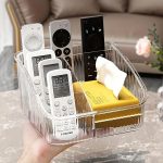 MosQuick® Clear remote holder mobile stand for desk ideal desk organiser pen stand for table desk accessories remote stand for table table organiser remote holder for living room tv remote stand