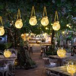 Tremdwoto Hanging Solar Lantern Lights, Outdoor Waterproof Cracked Glass Round Ball Lamp, Garden Globe Warm White LED Light for Landscape Walkway Backyard Yard Patio Lawn Pathway Decoration(4.7inch) - Image 6
