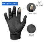 BADOWL Full Finger Bike Riding Gloves for Men & Women, Touchscreen Compatible Motorcycle Gloves for Bike Riding, Durable and Breathable Outdoor Sports Gloves, Nylon, Grey - Image 3